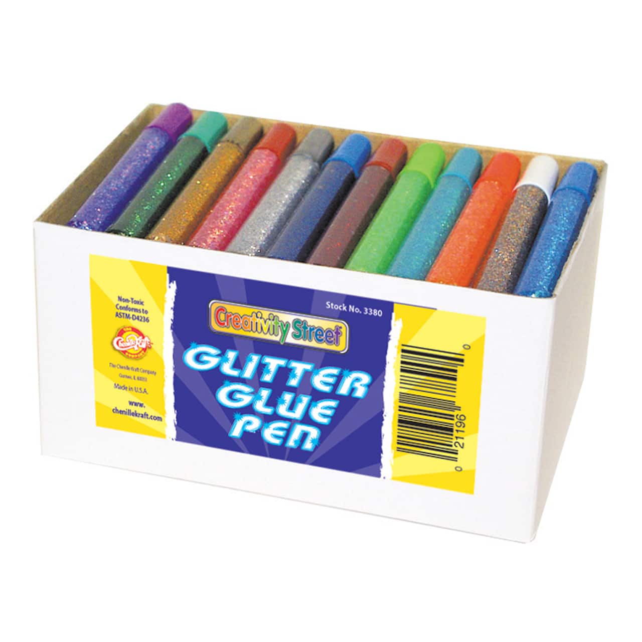 6 Packs: 74 ct. (432 total) Glitter Glue Pens Classpack